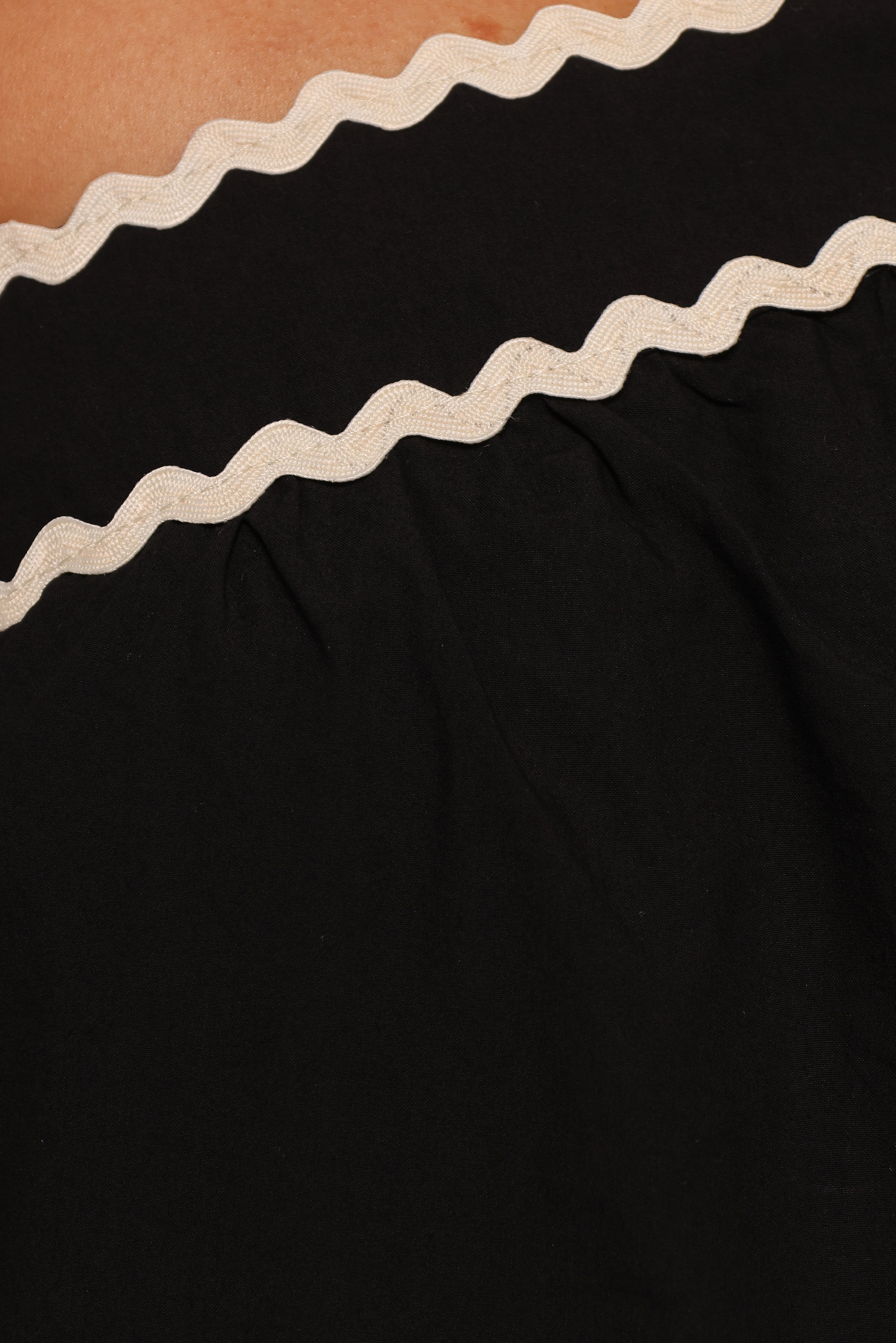 Brynlee One Shoulder Midi Dress - Black/Cream