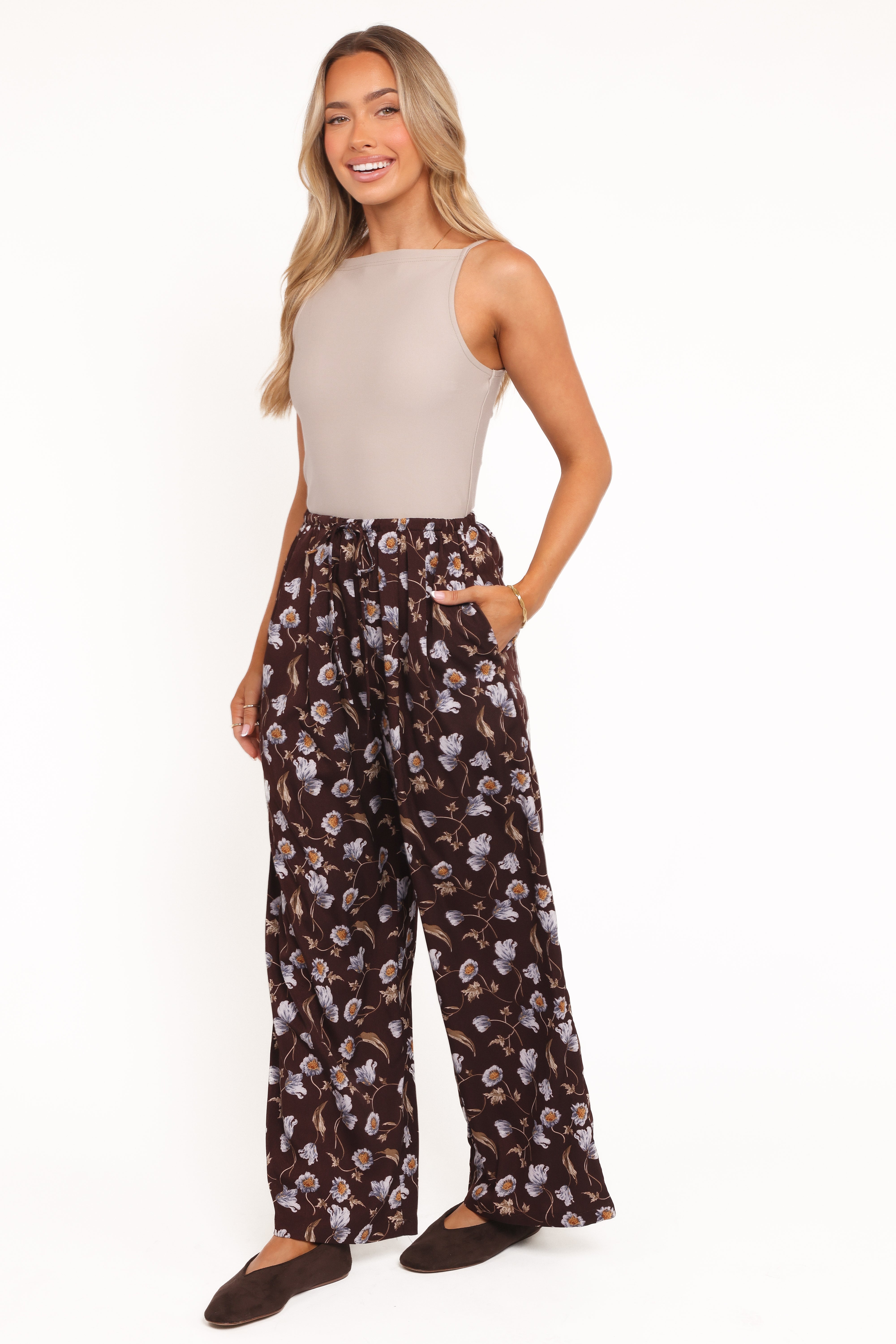 Calantha Wide Leg Pants - Fall Floral