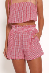 Callum Short Set - Red Gingham