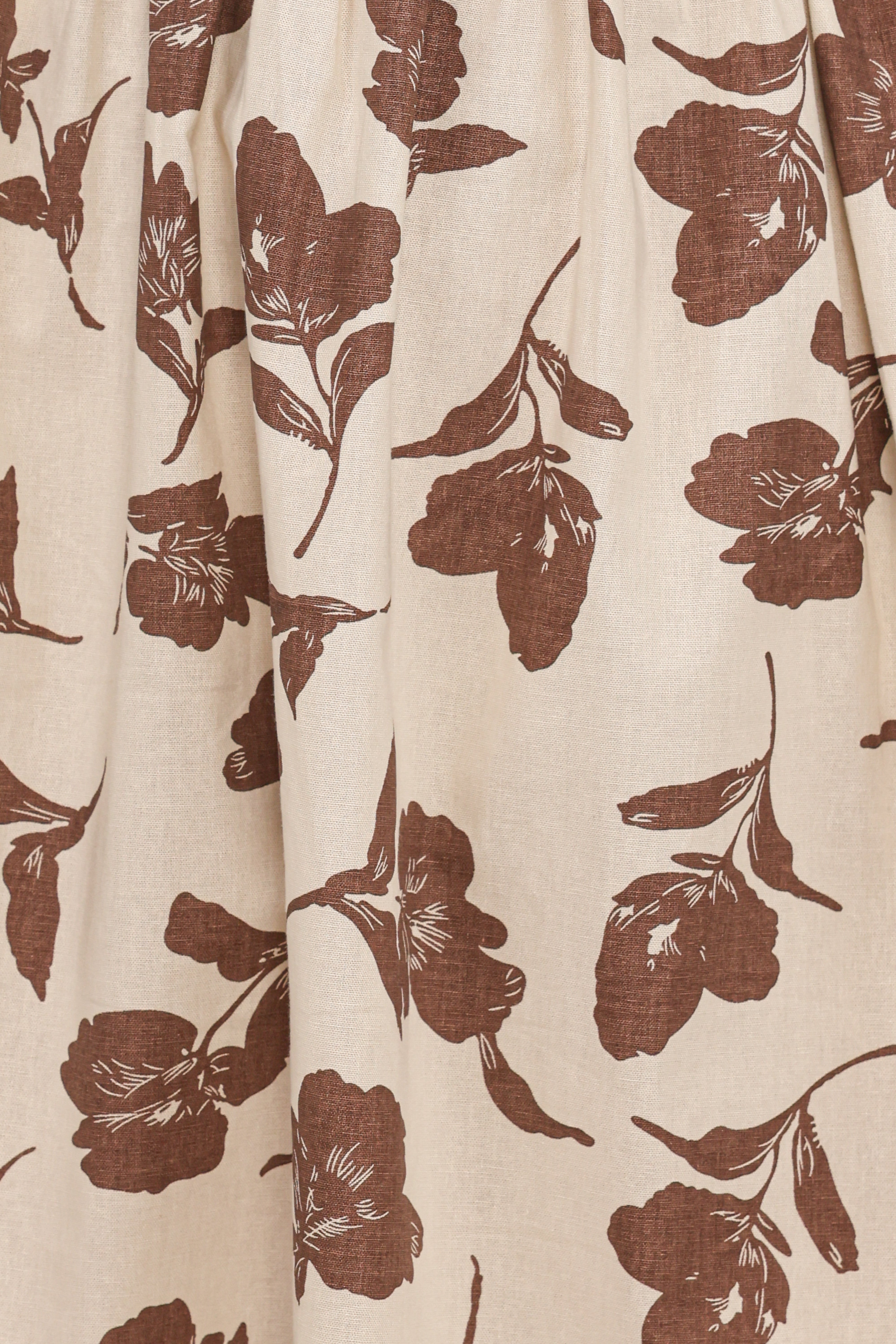 Cambria Long Sleeve Mini Dress - Brown/White