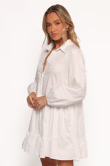 Carlotta Long Sleeve Mini Dress - White