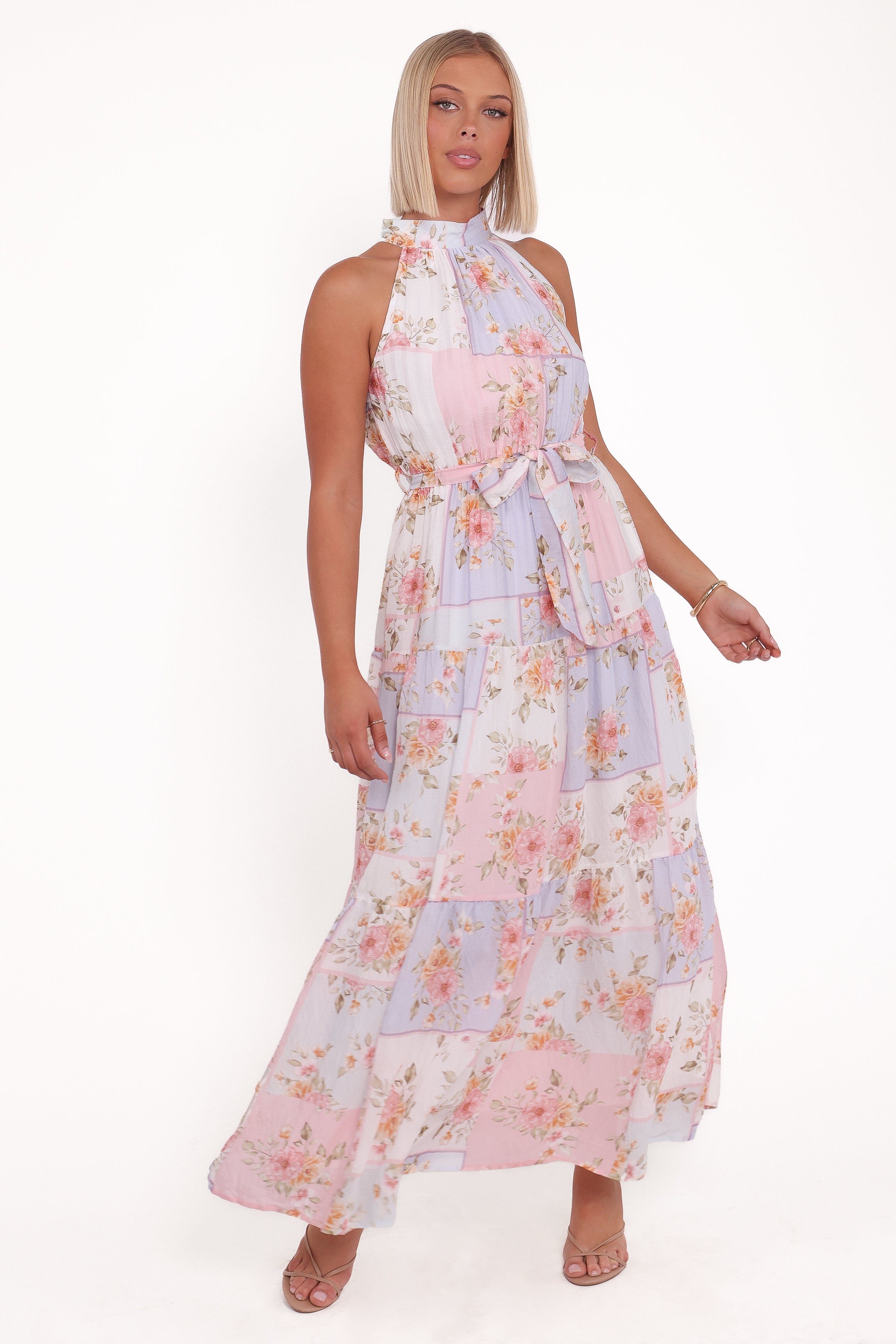 Caroline Maxi Halter Dress - Multi Floral