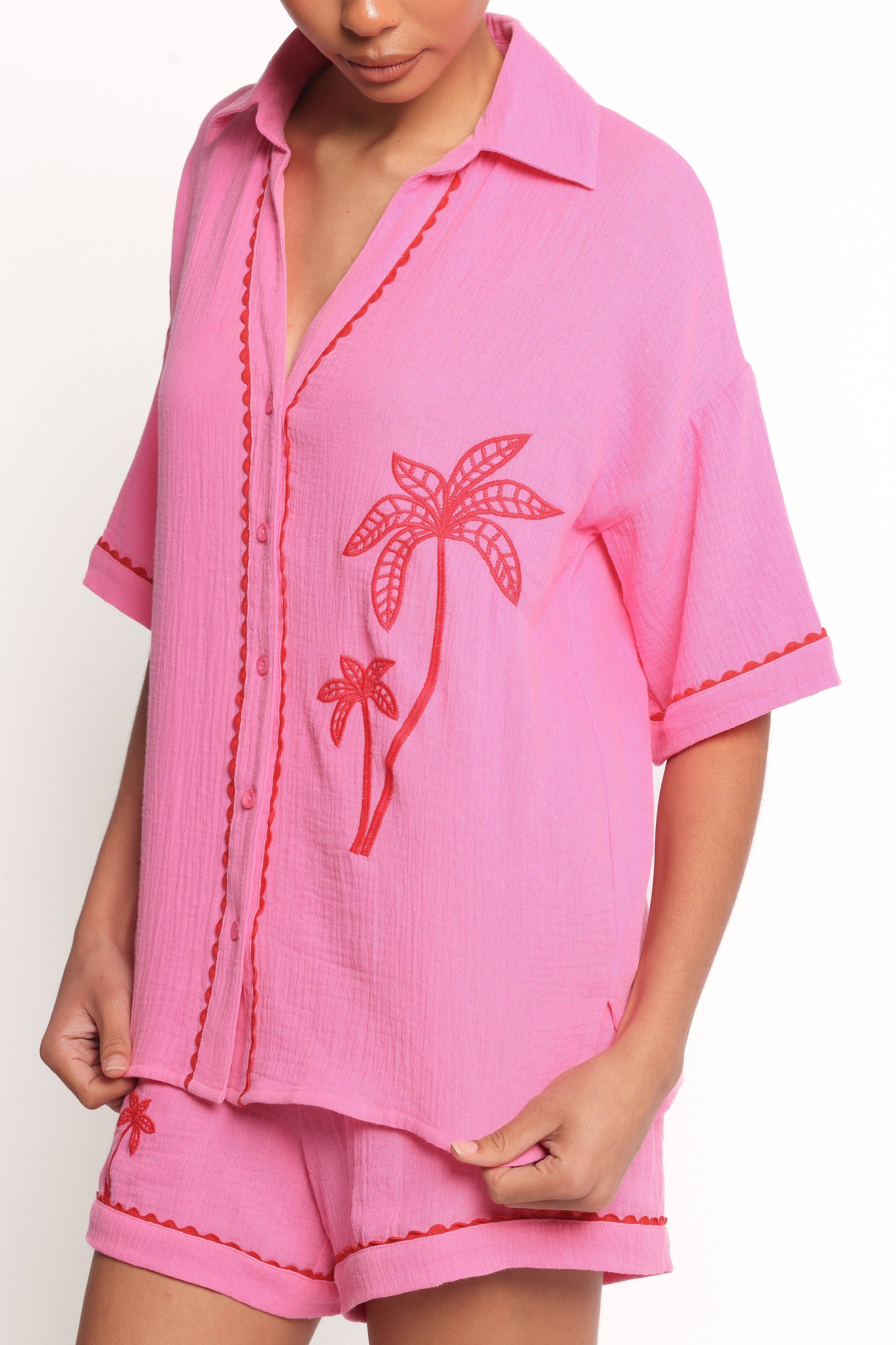 Catalina Short Sleeve Shirt - Pink