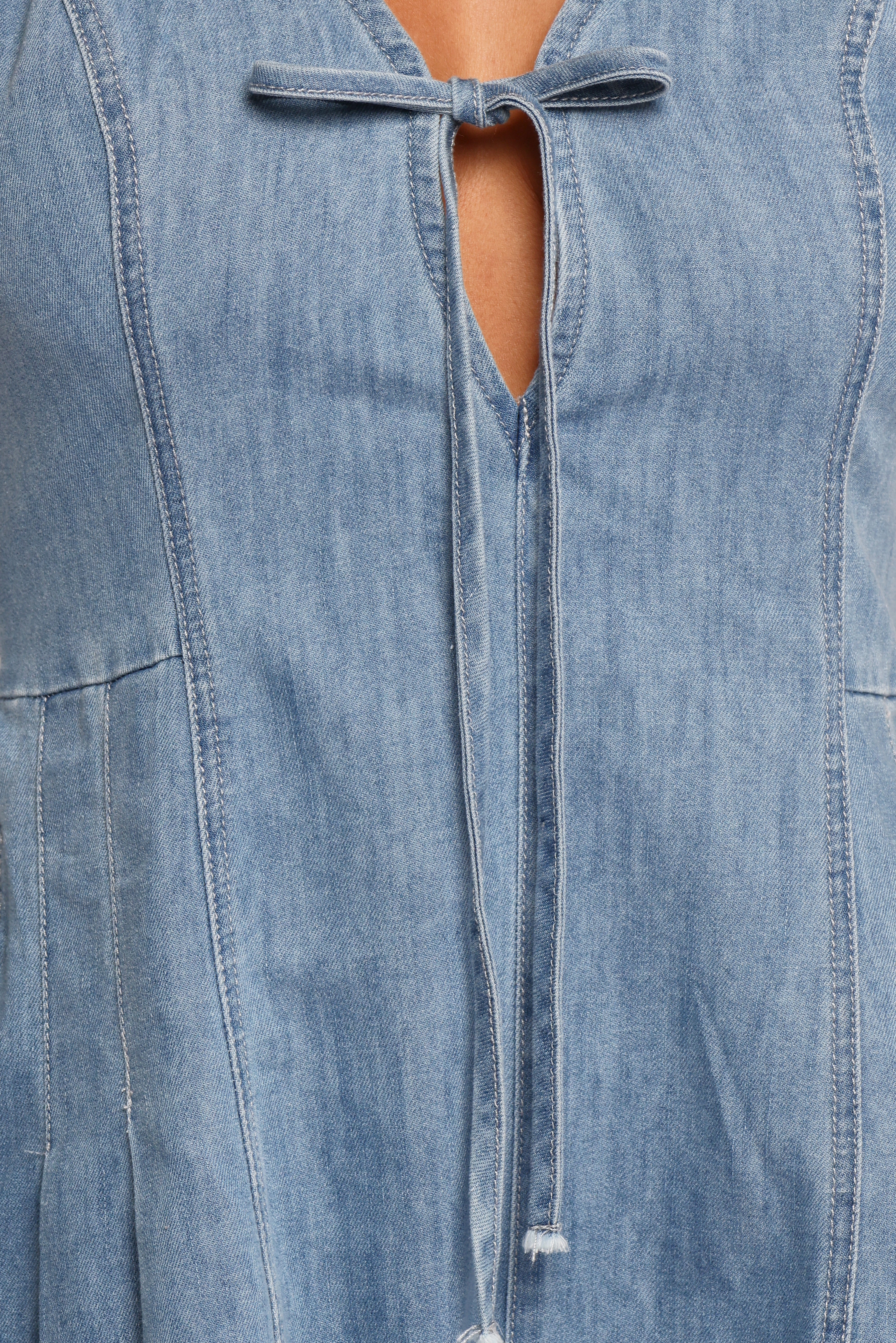 Cedar Romper - Light Denim