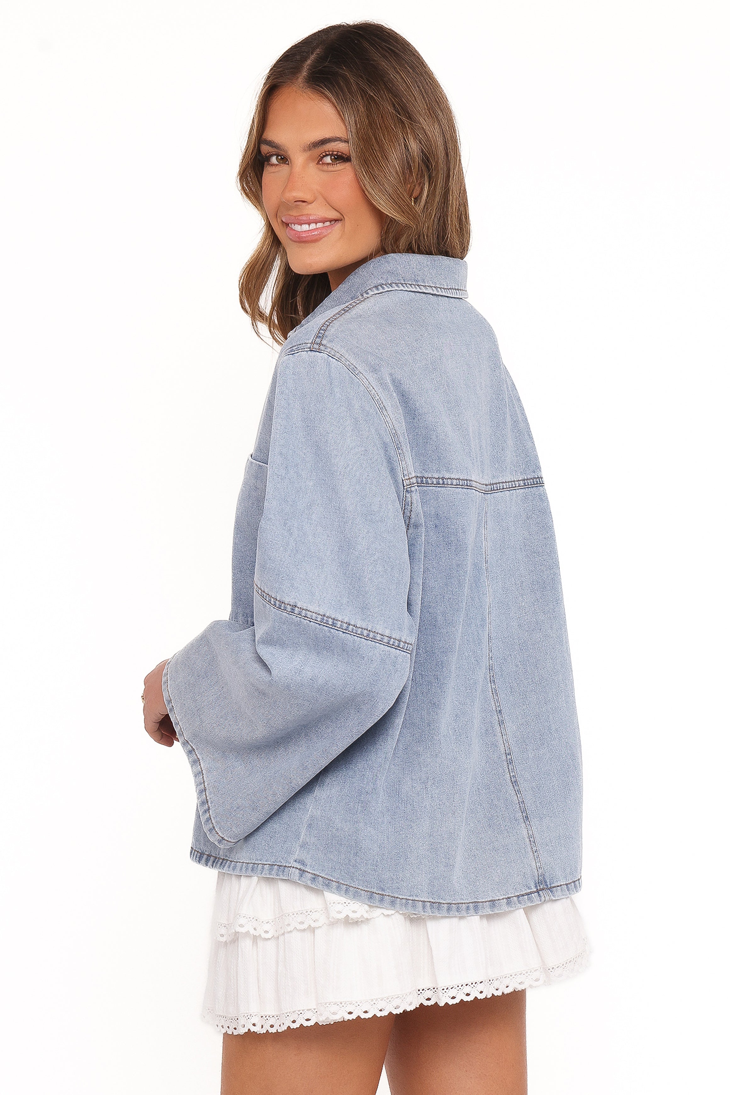 Celestia Denim Top - Light Wash