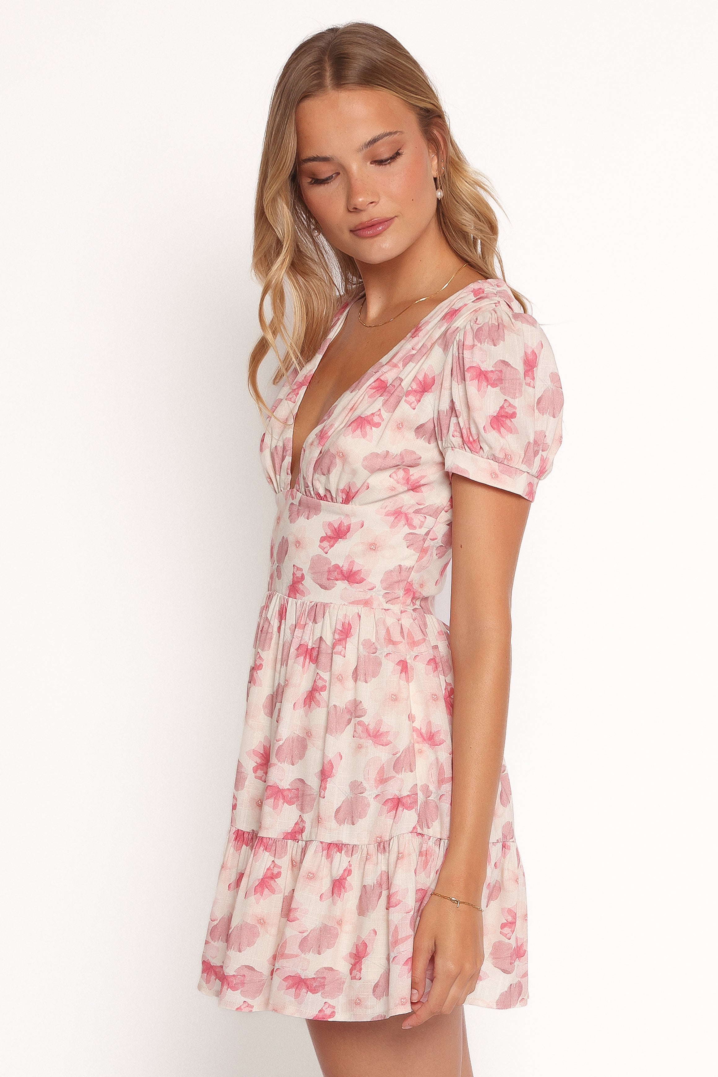 Clementine Mini Dress - Cream Floral