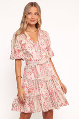 Columba Mini Dress - Soft Camellia