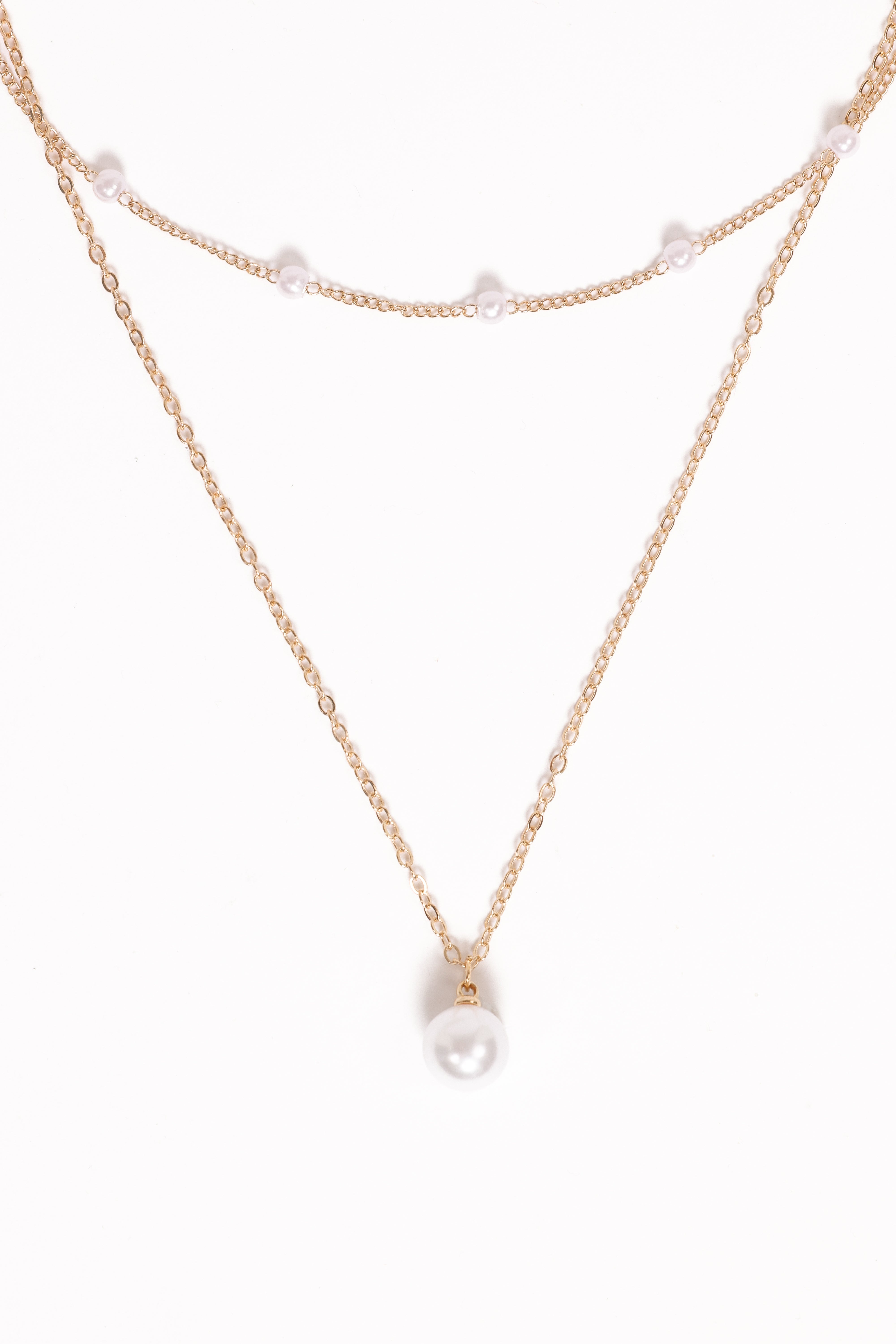 Corinna Necklace - Gold/Pearl