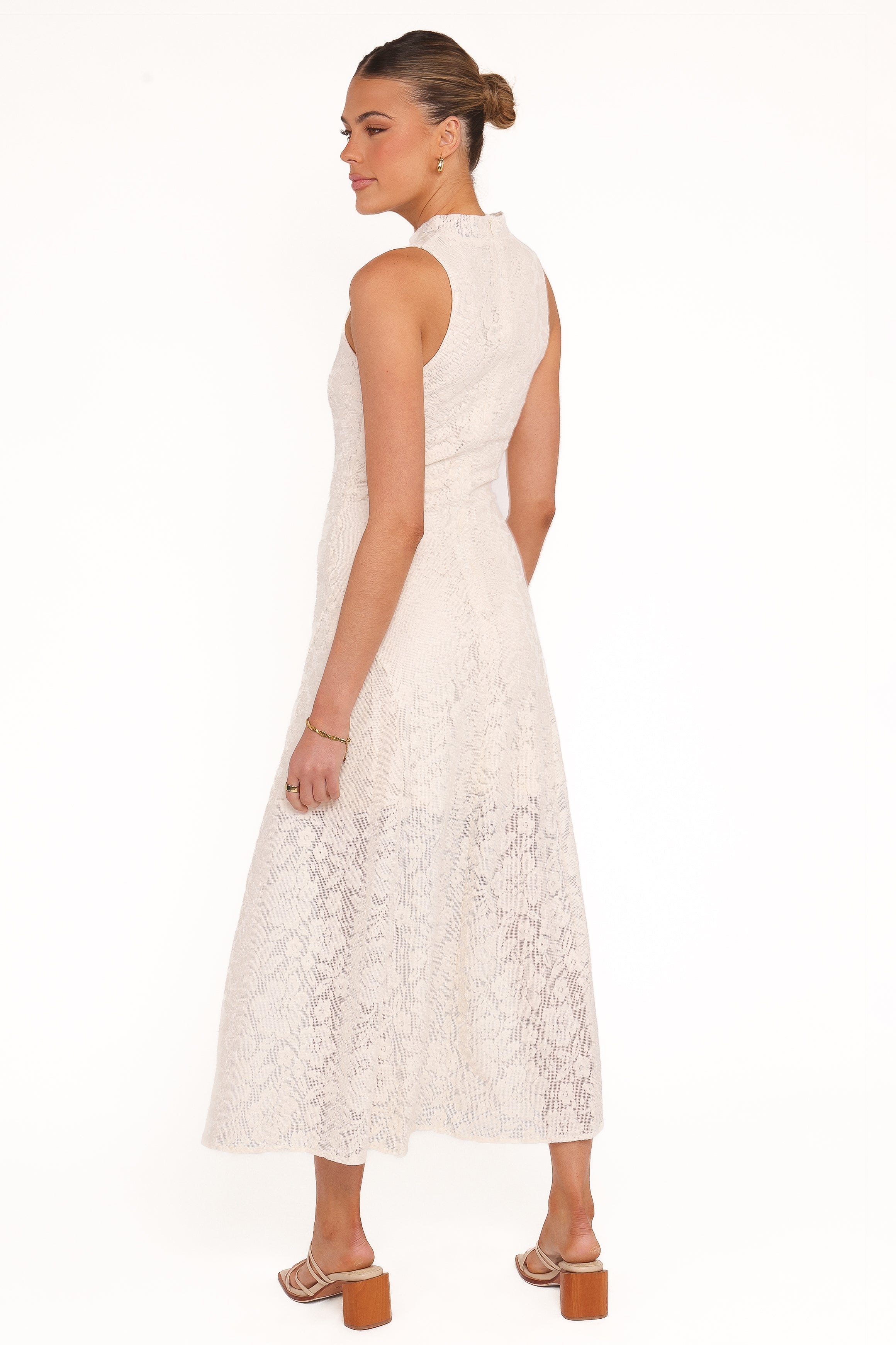 Danni Lace Midi Dress - Ecru