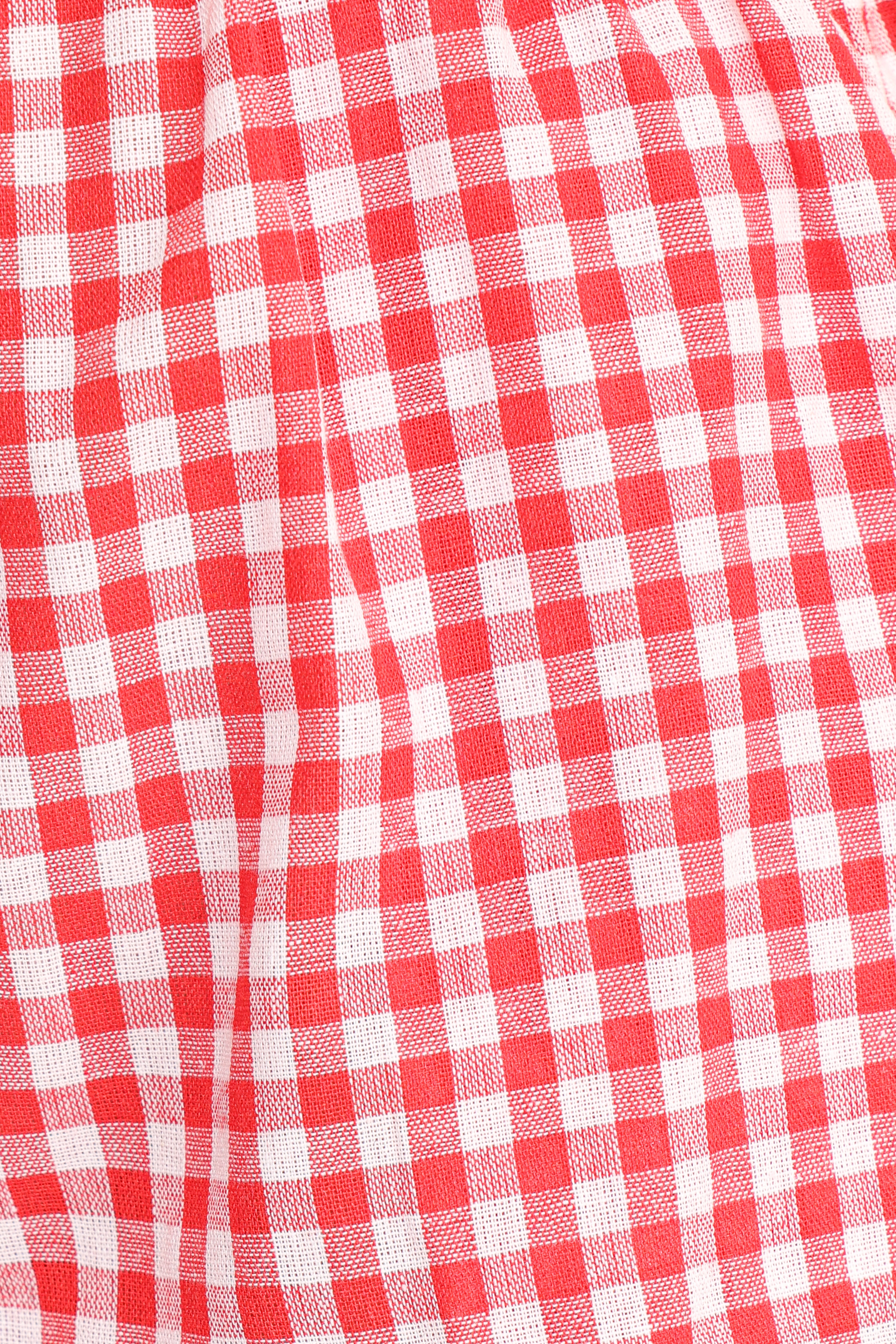 Daphne Short Set - Yellow Red Gingham