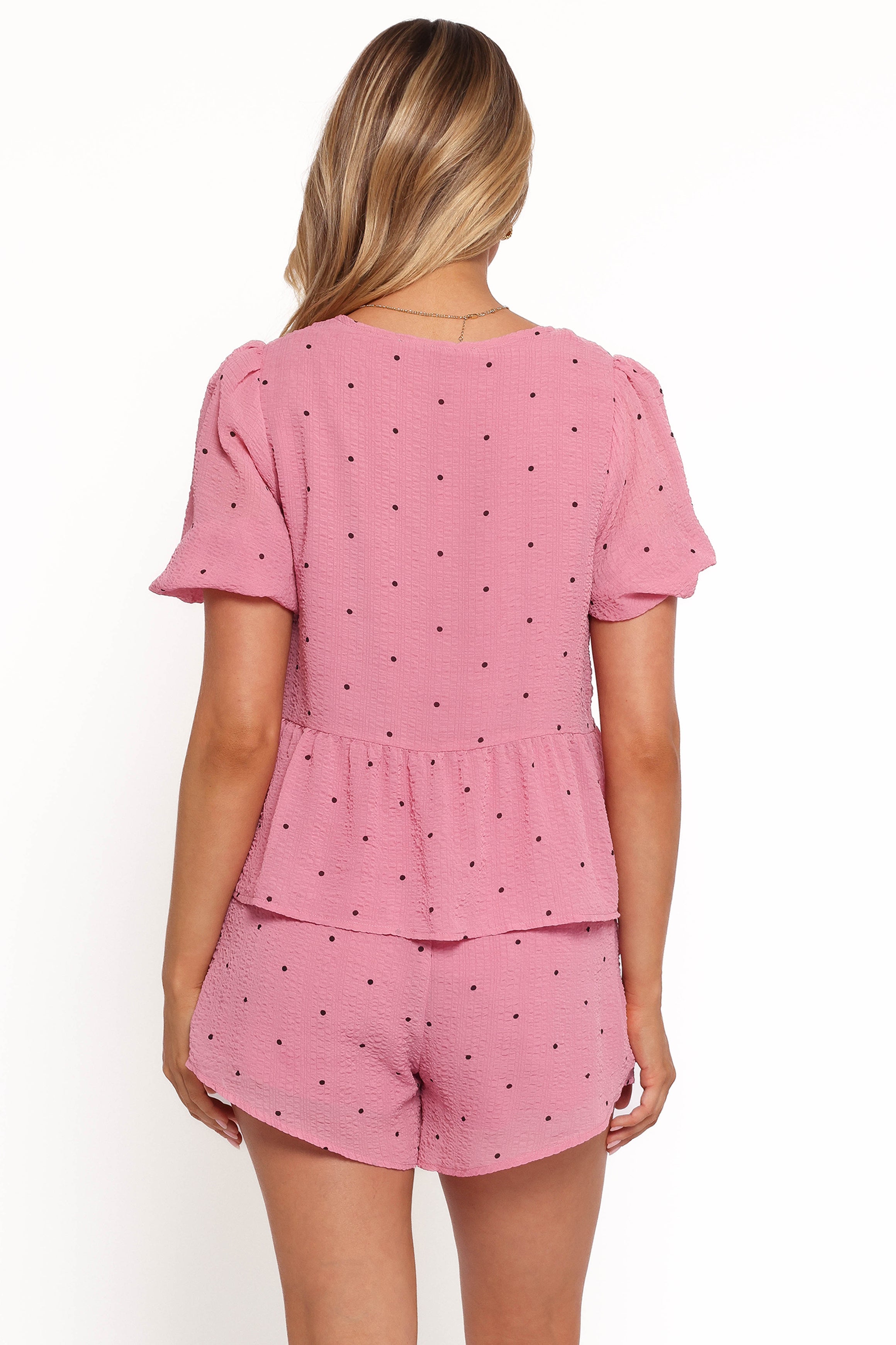 Dory Top - Pink Polka Dot