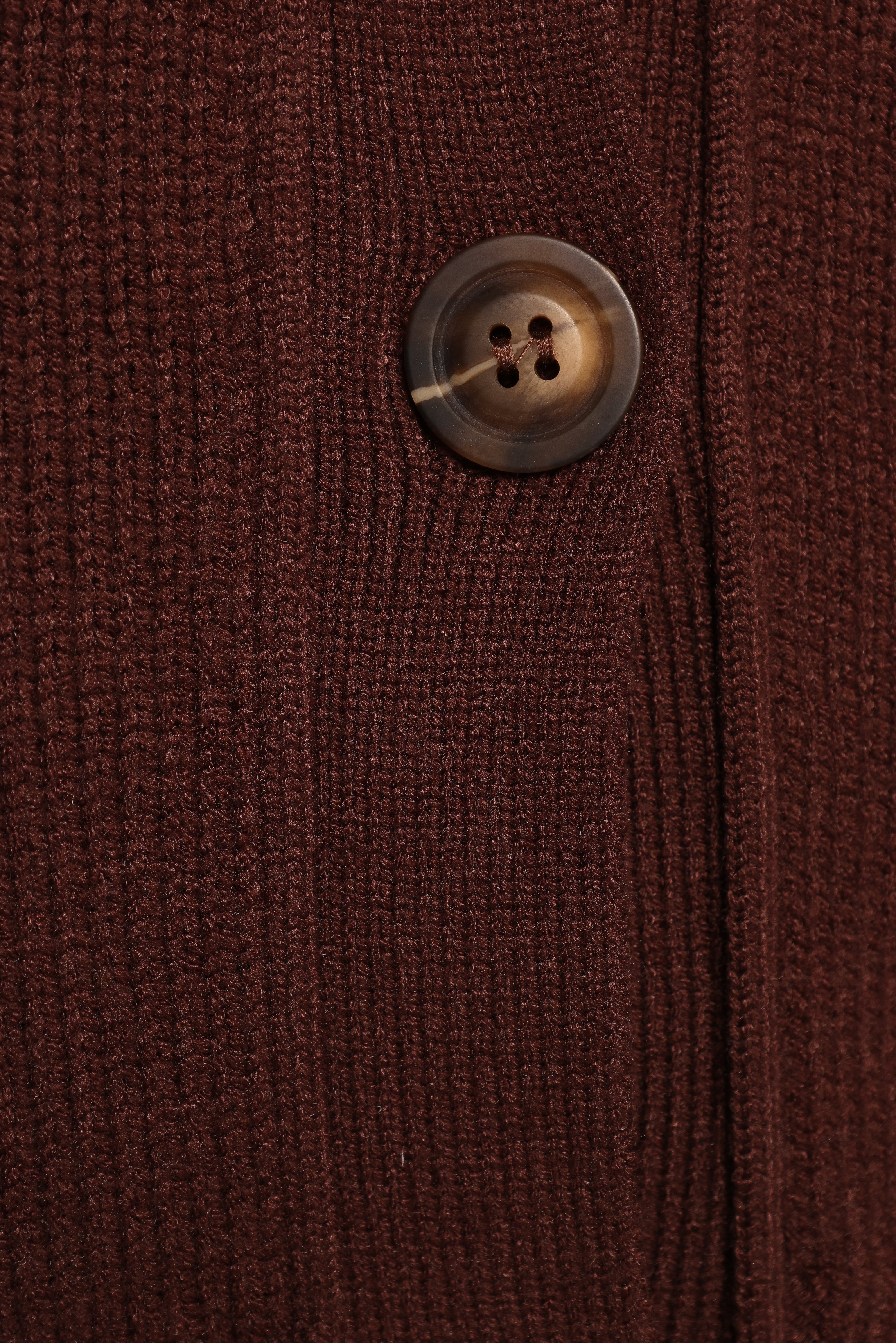 Eden Button Front Cardigan - Brown