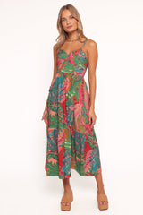 Eleonora Midi Dress - Calypso Coral