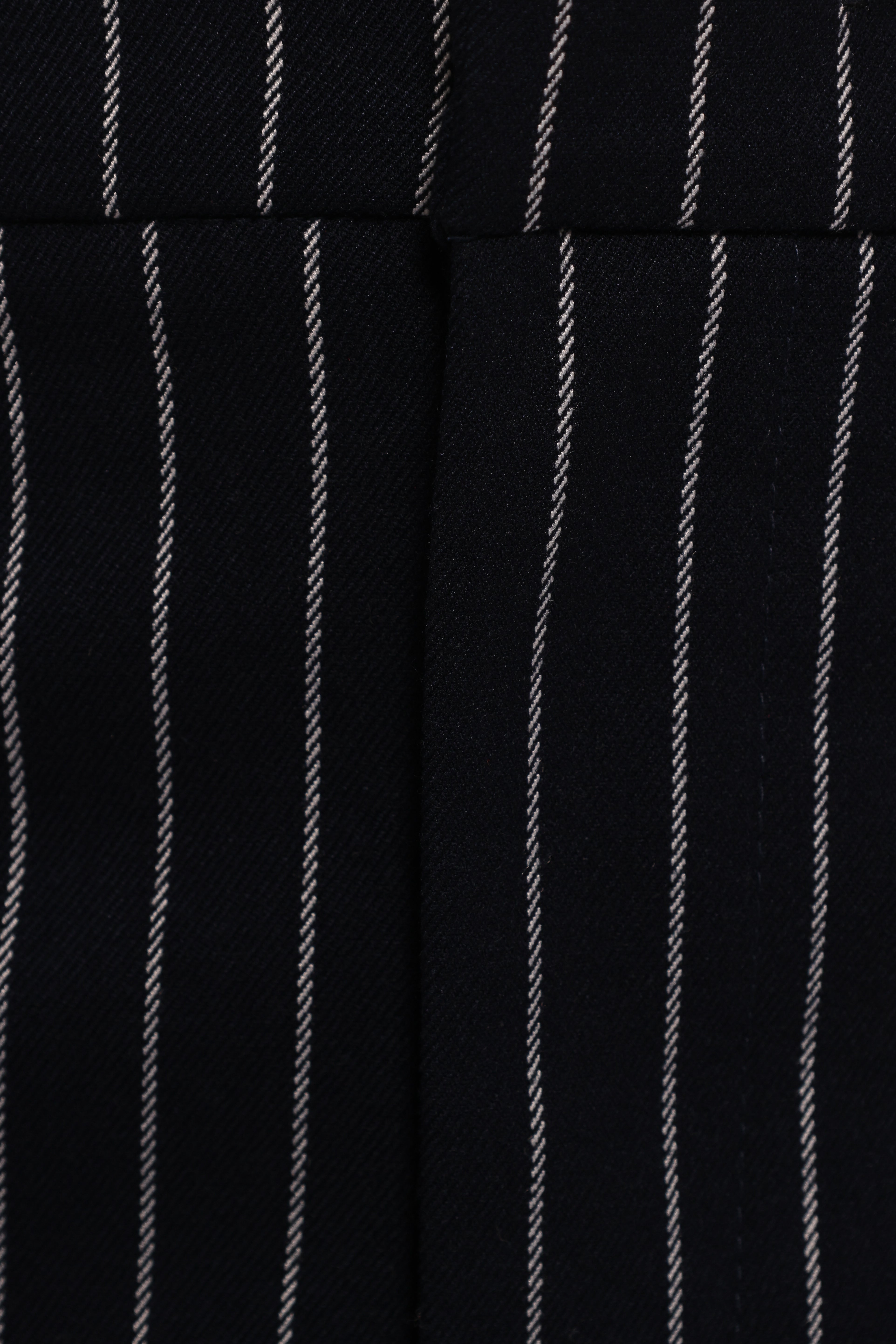 Ellory Midi Skirt - Navy Pinstripe