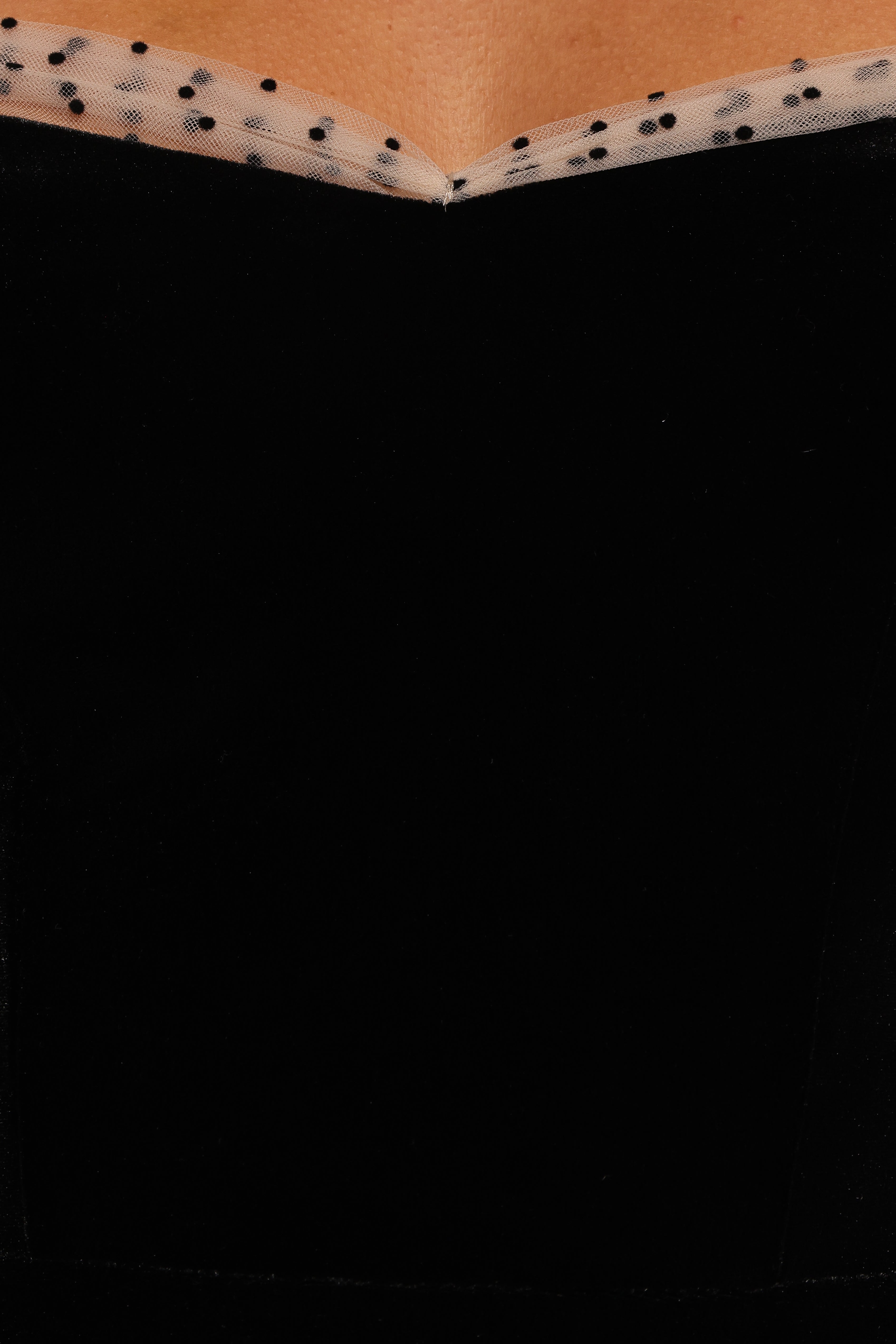 Ennette Velvet Mini Dress - Black