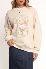 Farmers Market Sweatshirt - Cream