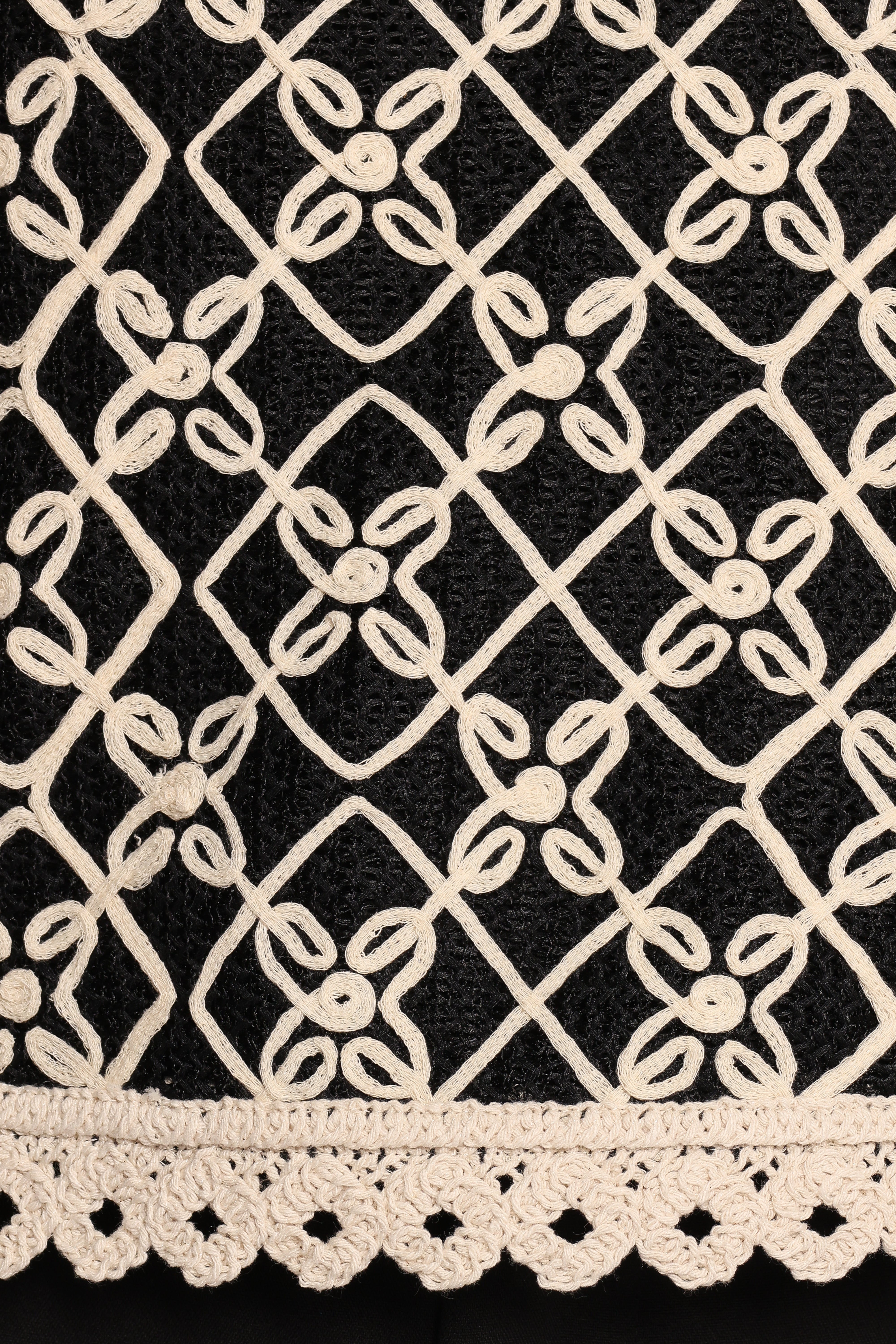 Finley Embroidered Top - Black Natural