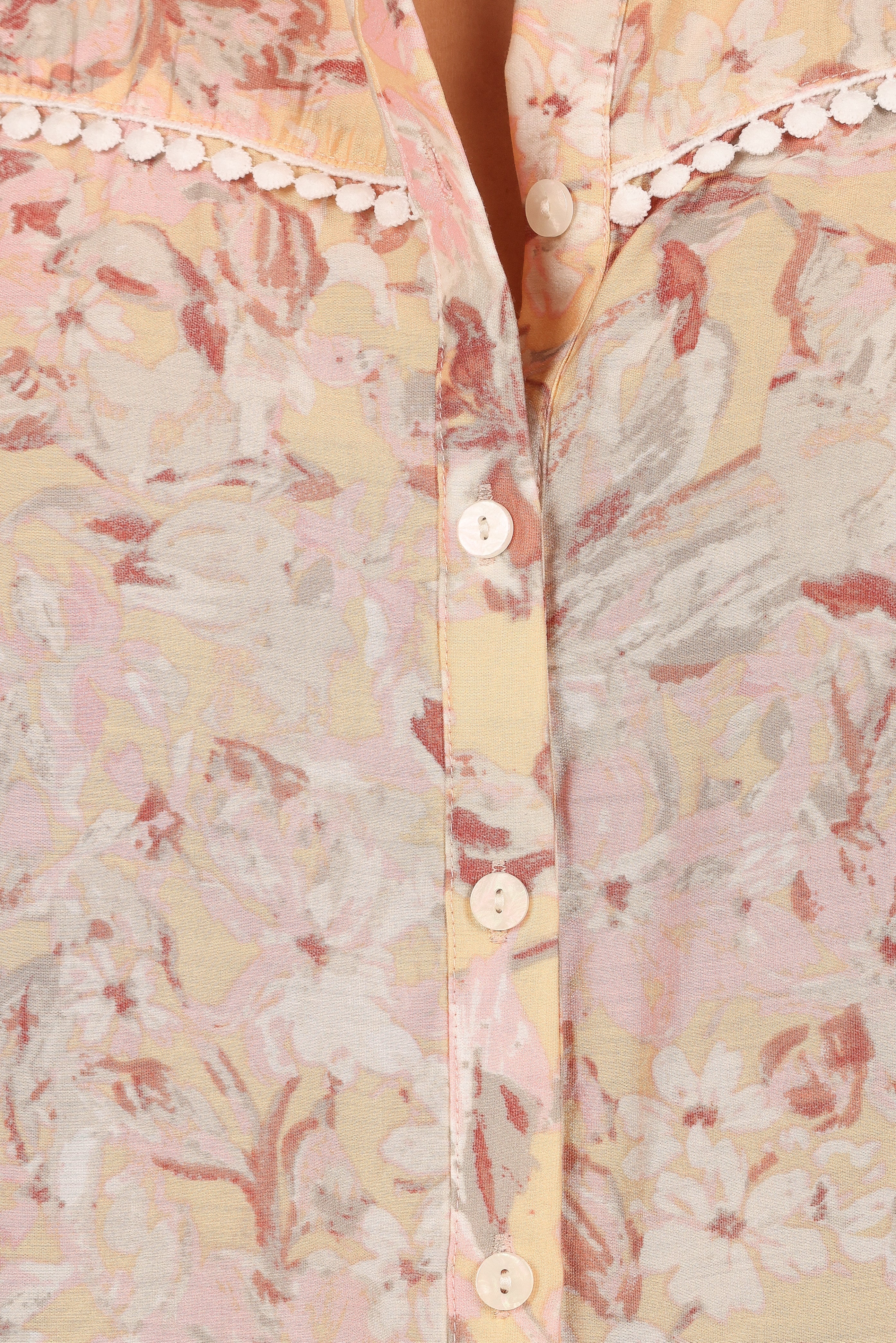 Floria Top - Beige Floral