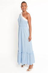 Gilda Maxi Dress - Blue/White