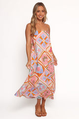 Gisela Midi Dress - Multi Tile