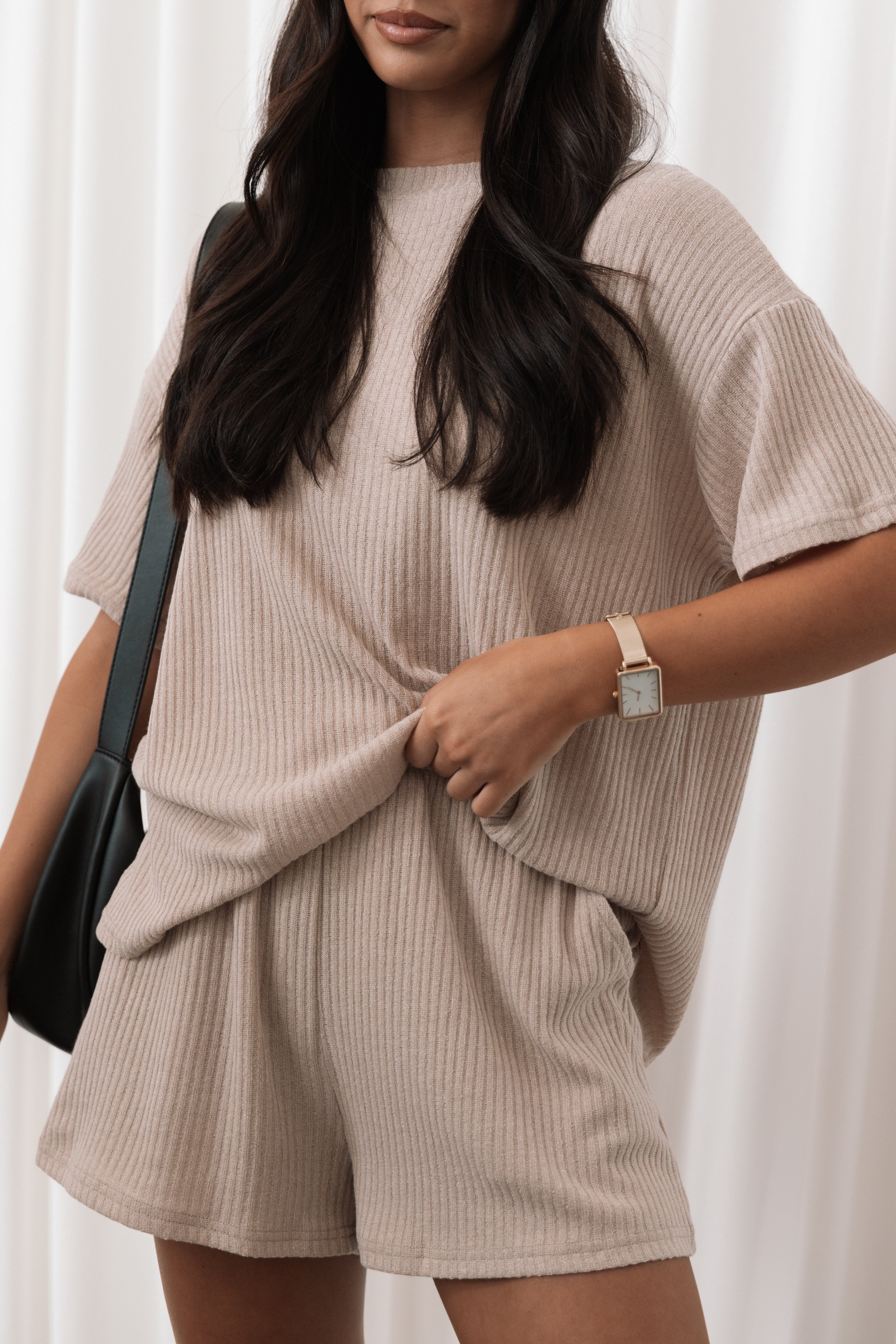 Granger Knit Short Set - Tan