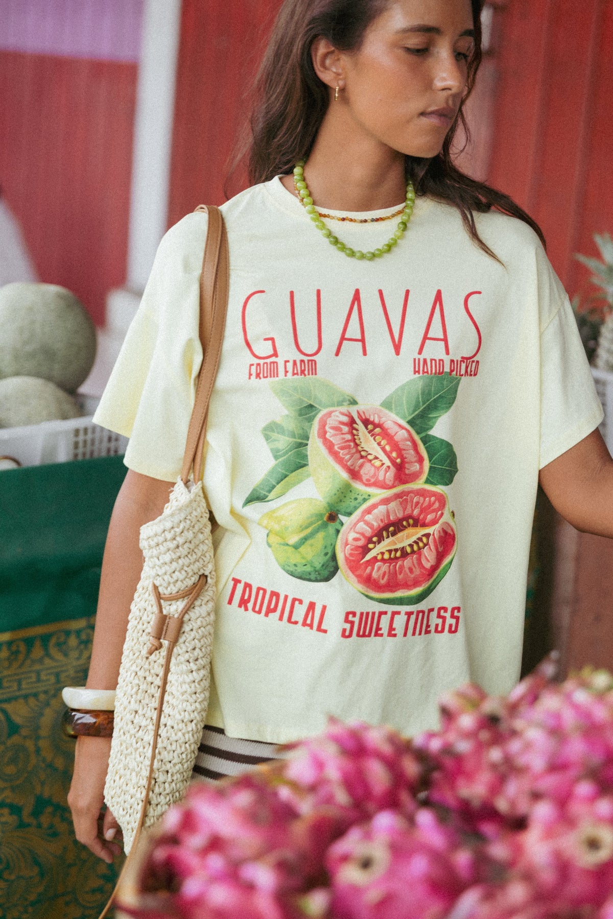 Guavas Graphic Tee - Pale Yellow