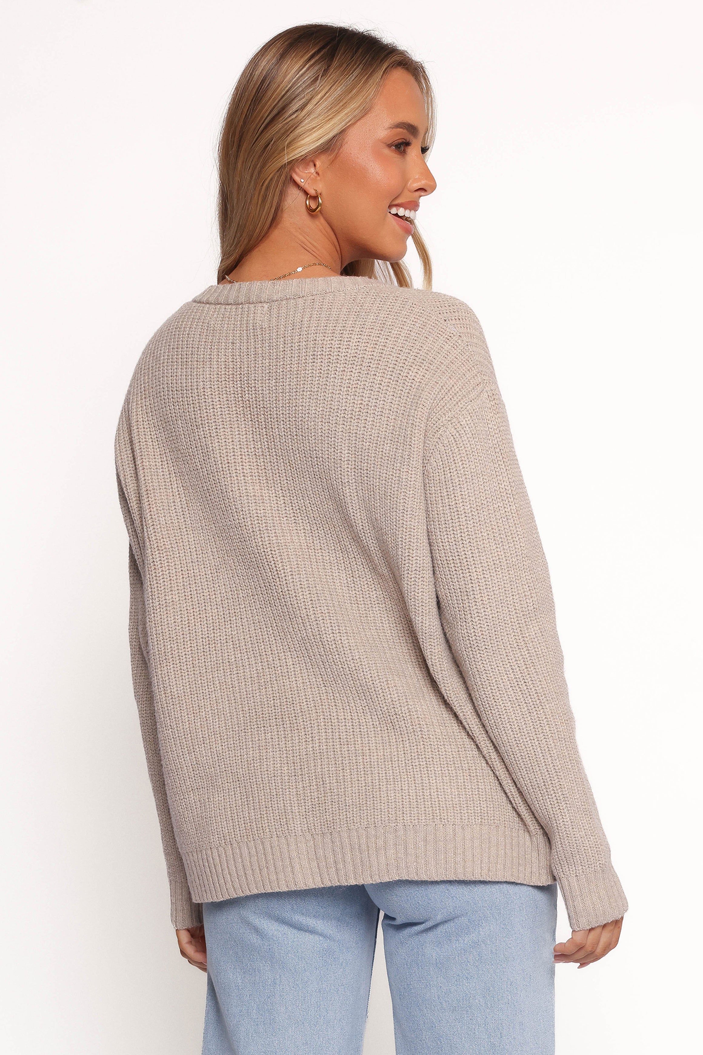 Hammond Tie Up Cardigan - Taupe