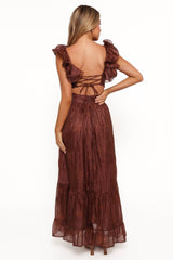Harmony Maxi Dress - Brown Floral