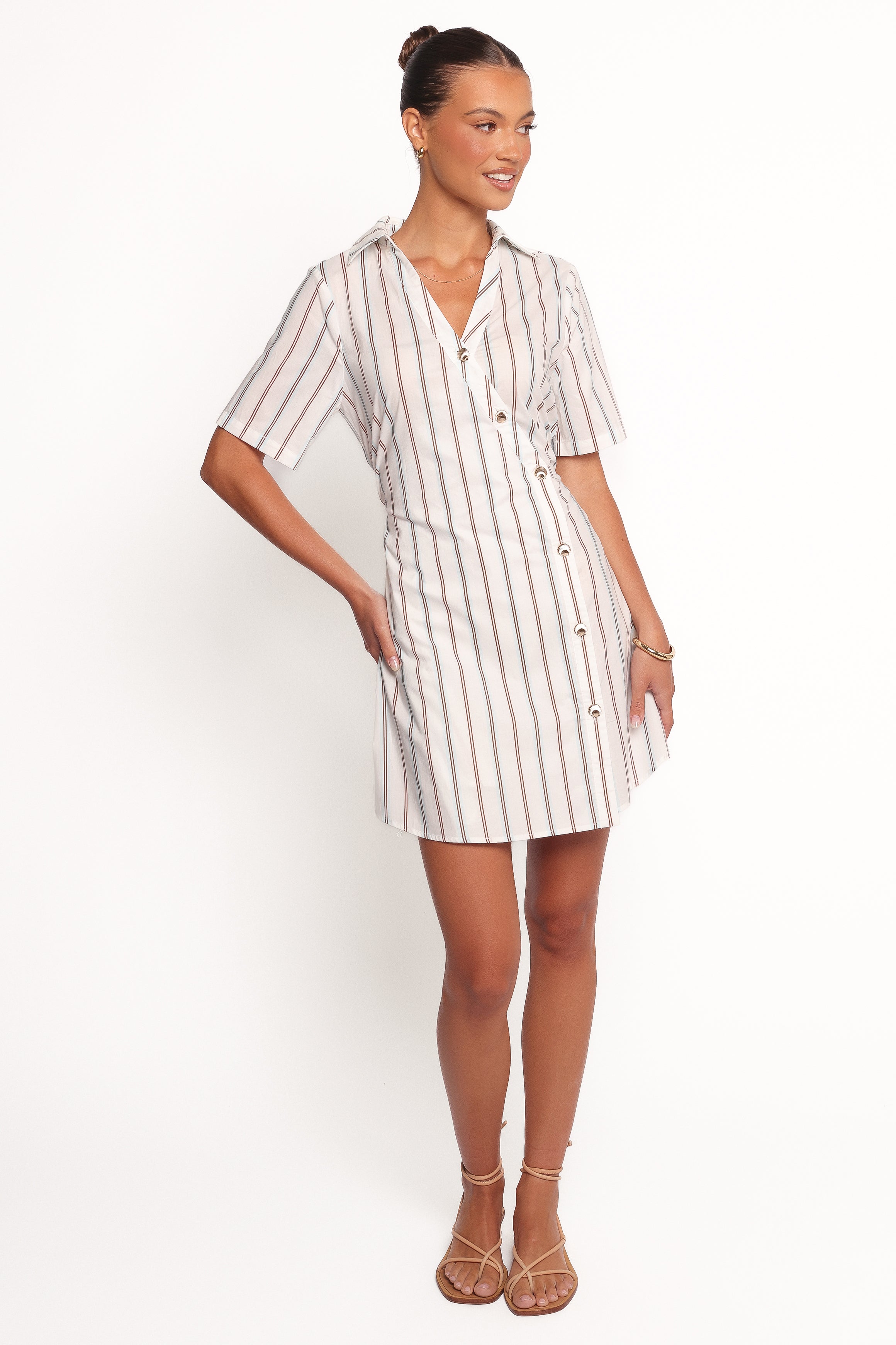 Hayes Mini Dress - Blue Stripe