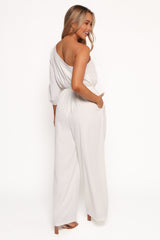 Hedda One Shoulder Jumpsuit - White