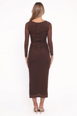 Honor Midi Dress - Chocolate