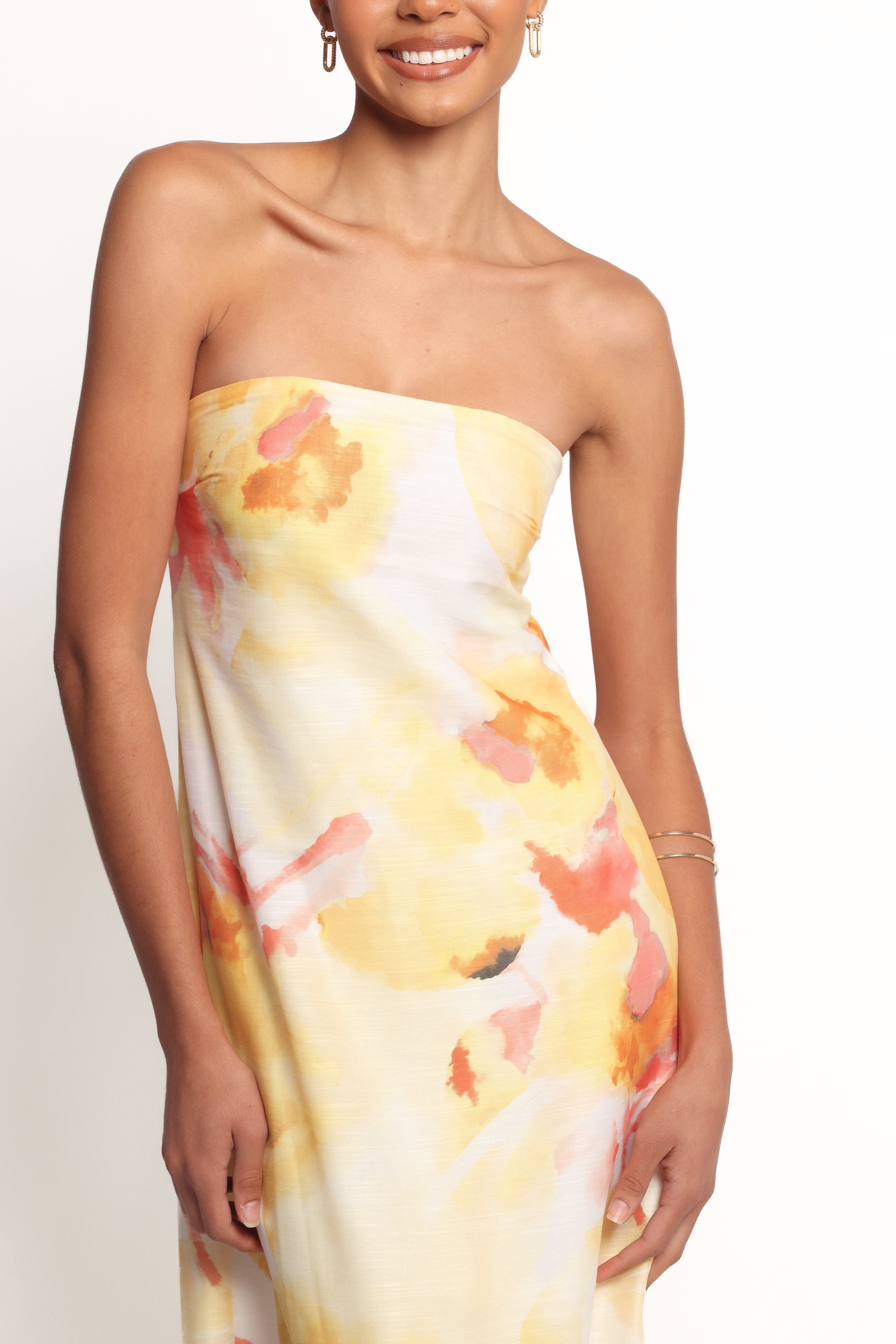 Hydra Maxi Dress - Yellow Floral