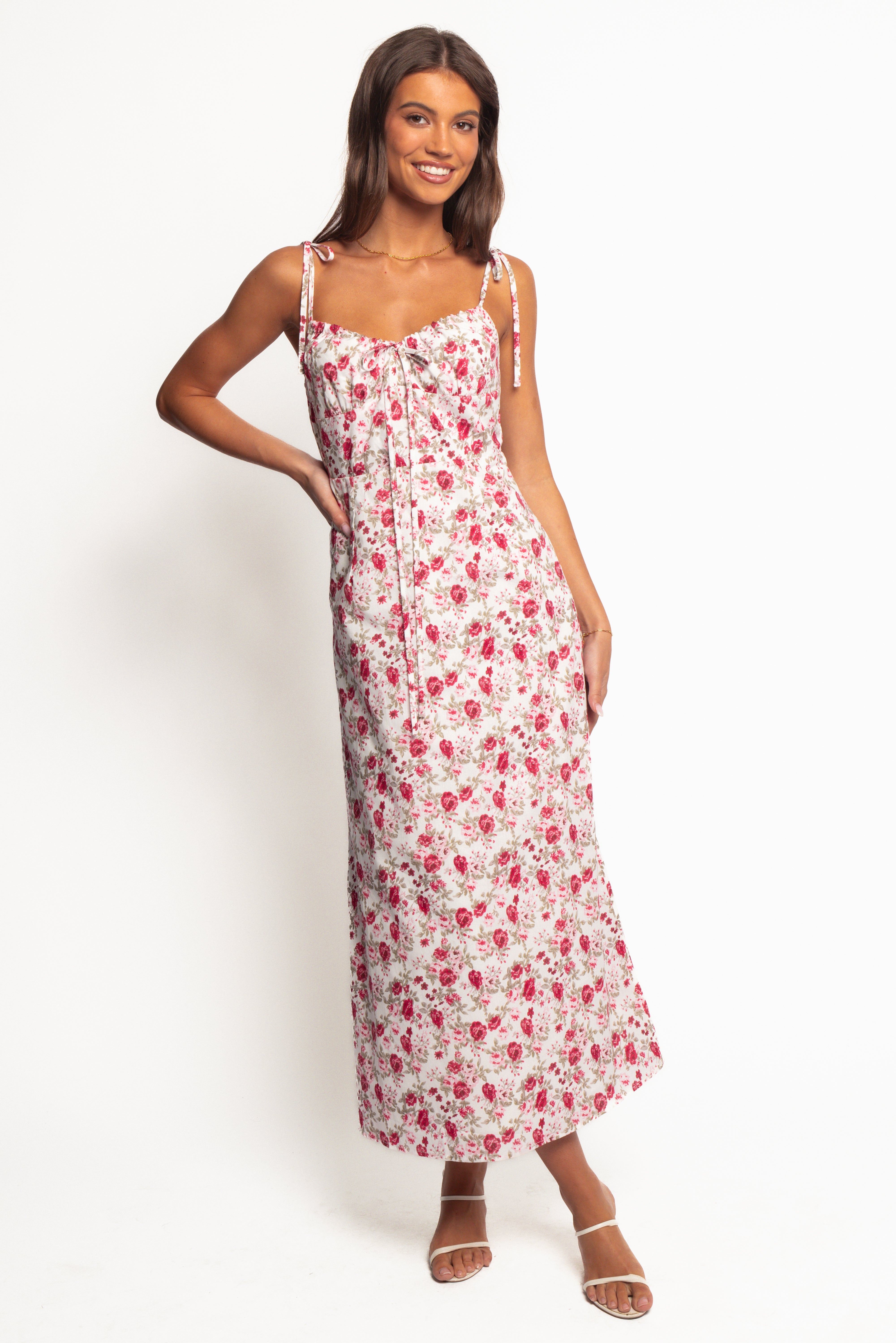 Imelda Midi Dress - Rose Print