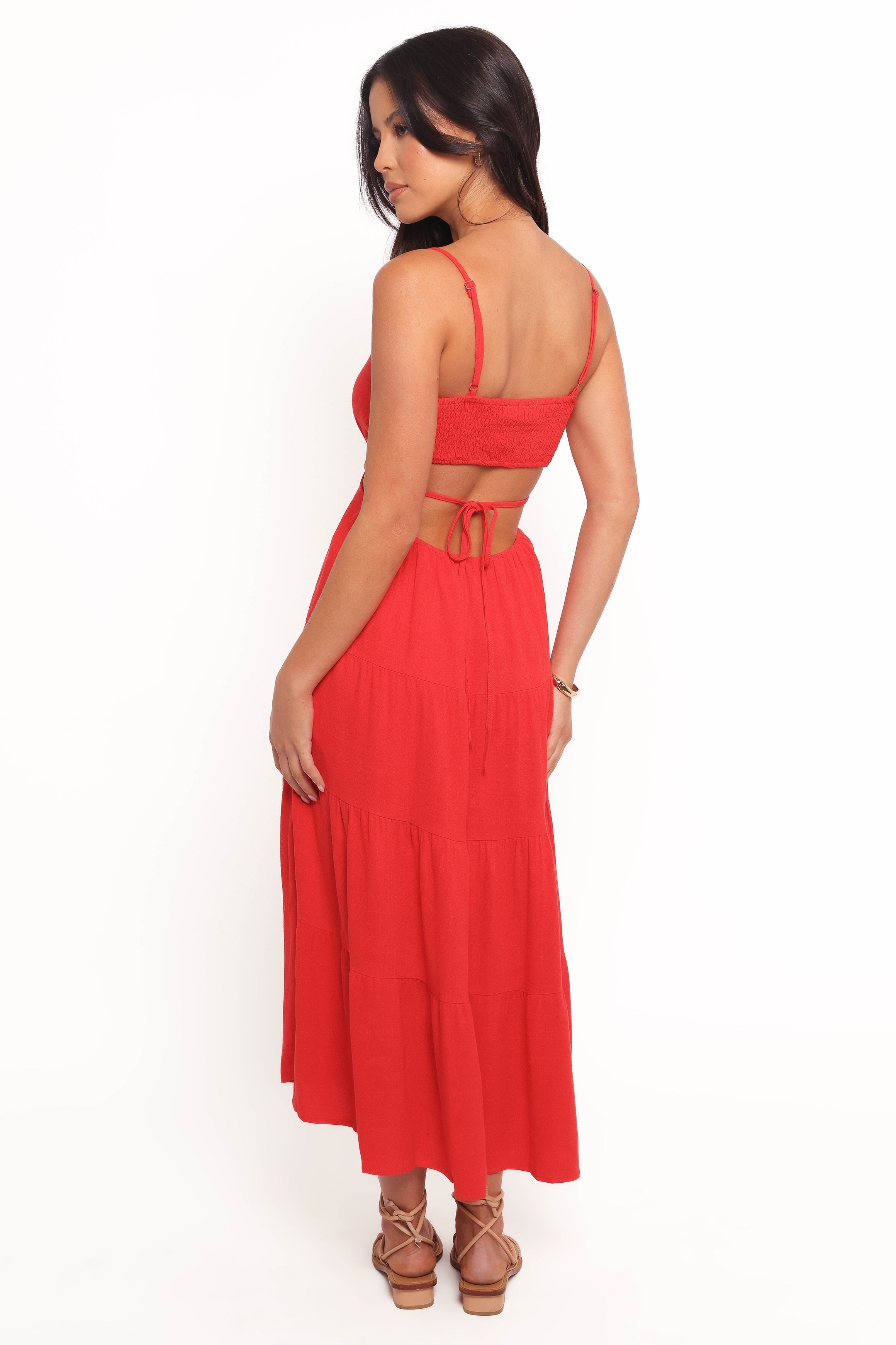 Indra Midi Dress - Red