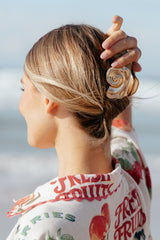 Indy Shell Hair Clip - Gold