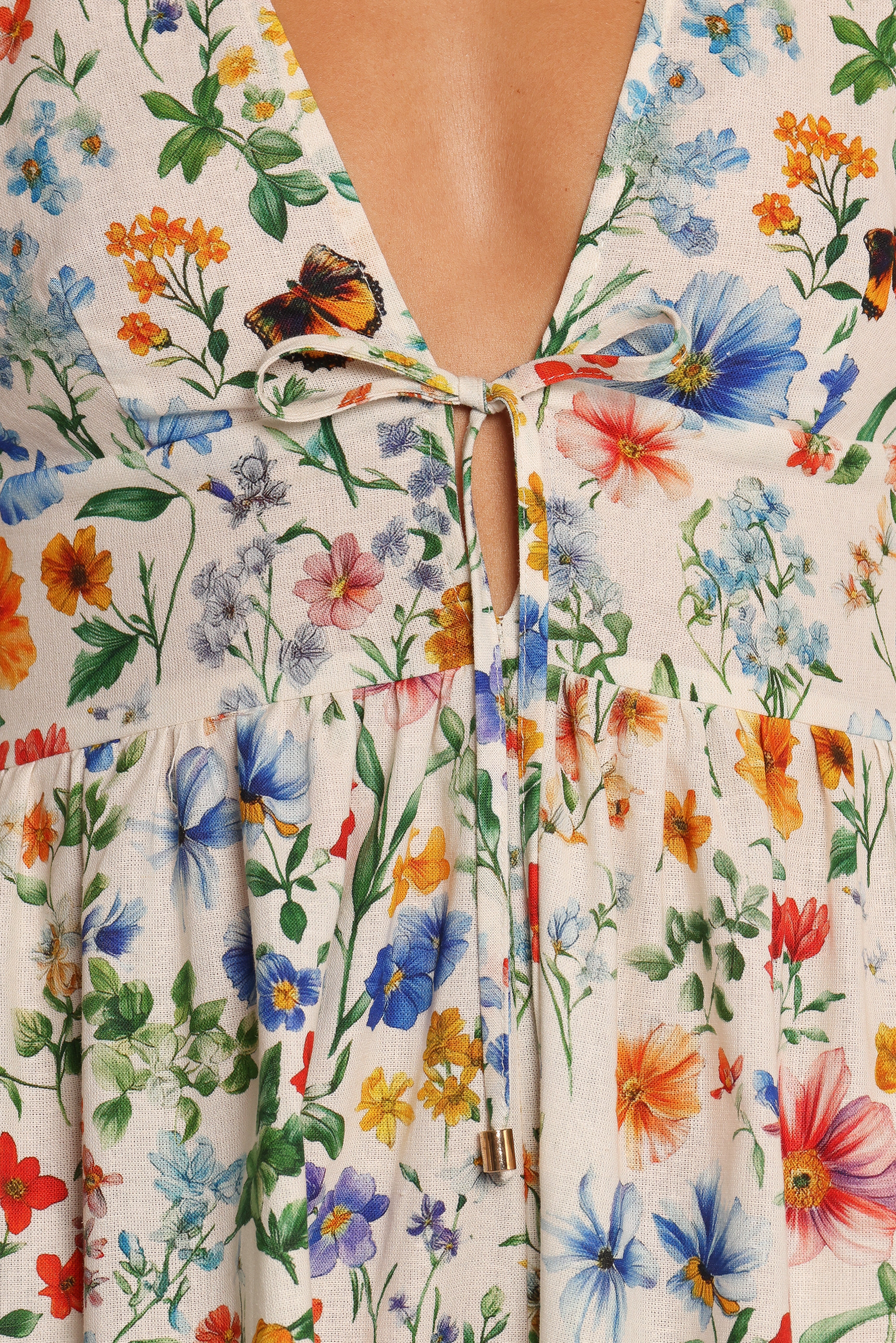 Irisa Long Sleeve Romper - Garden Floral