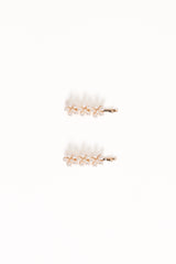 Isabella Hair Clip Set - Pearl