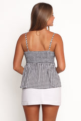 Isadora Top - Black Gingham