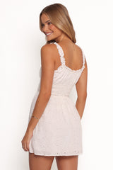 Janessa Mini Dress - Cream Floral