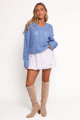 Janie Knit Sweater - Blue