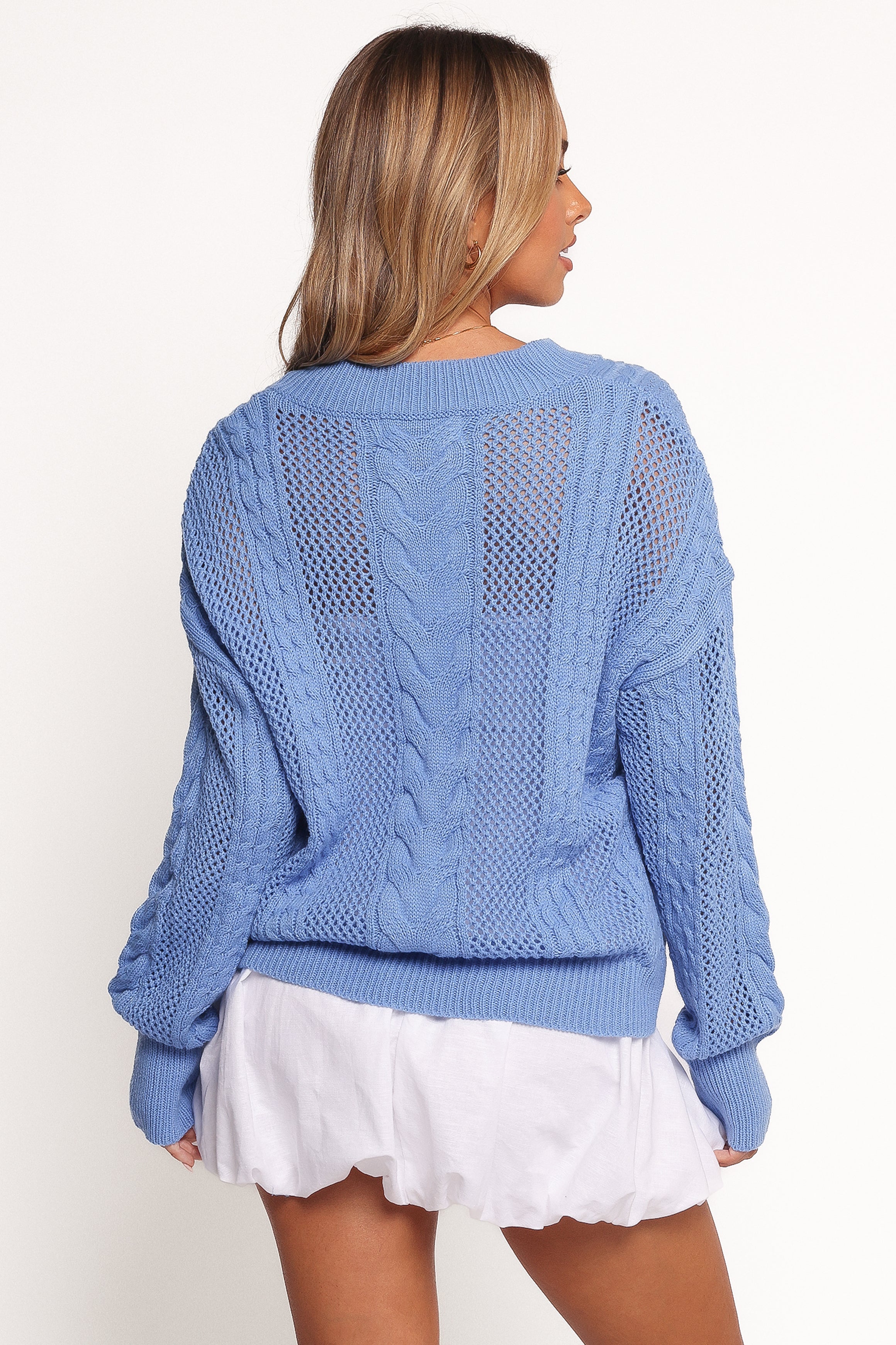 Janie Knit Sweater - Blue