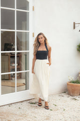 Jayden Maxi Dress - Black Cream