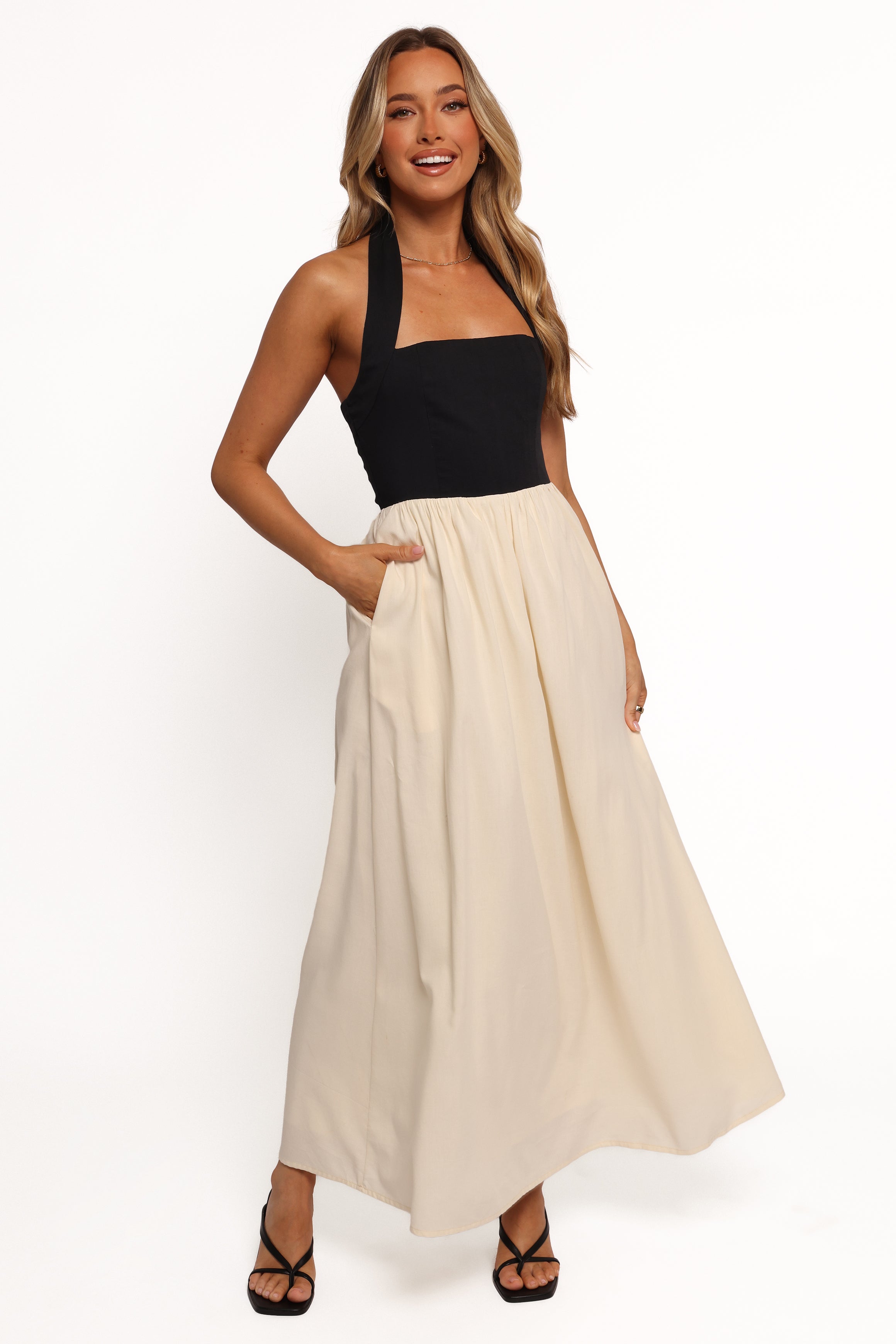 Jayden Maxi Dress - Black Cream