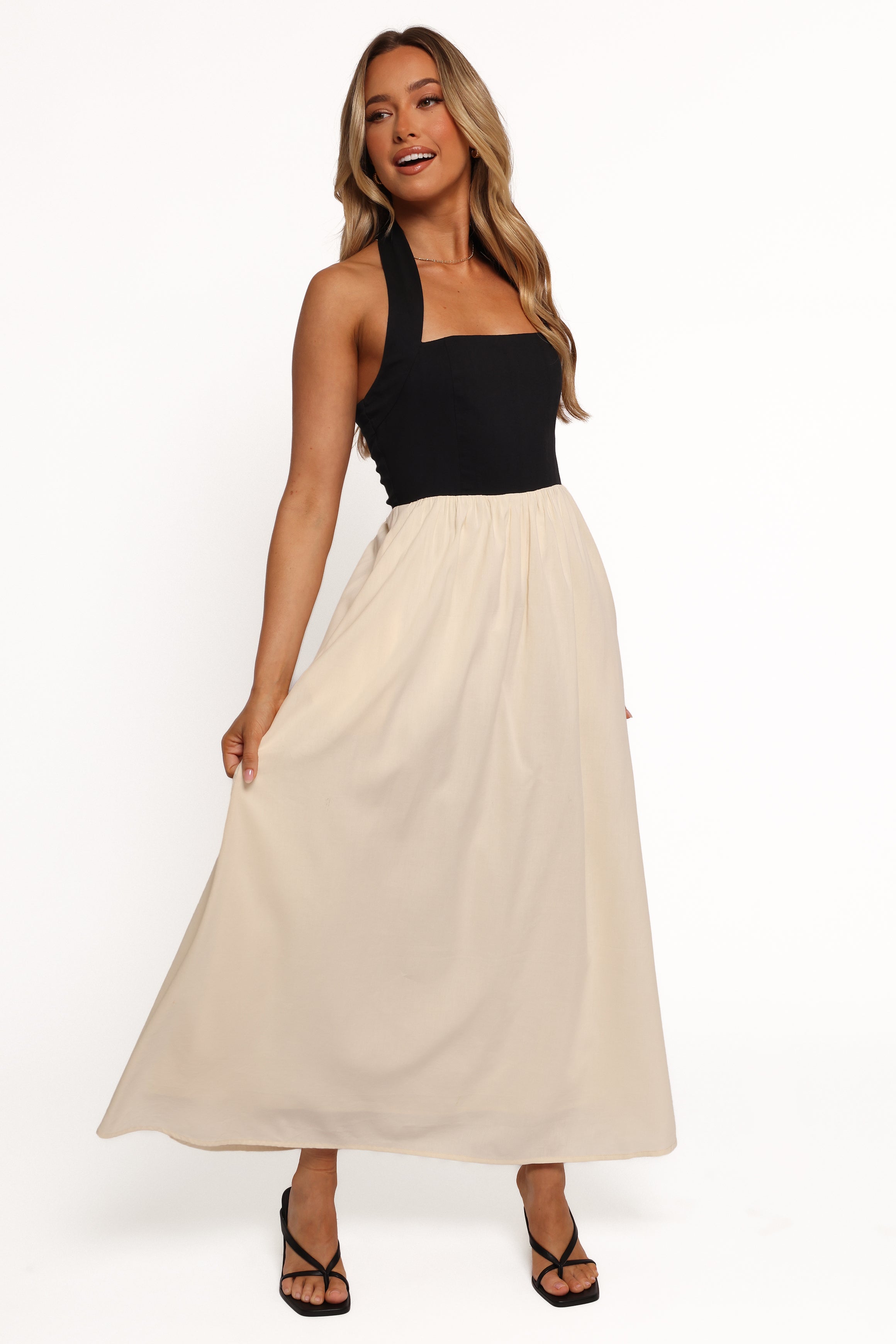 Jayden Maxi Dress - Black Cream