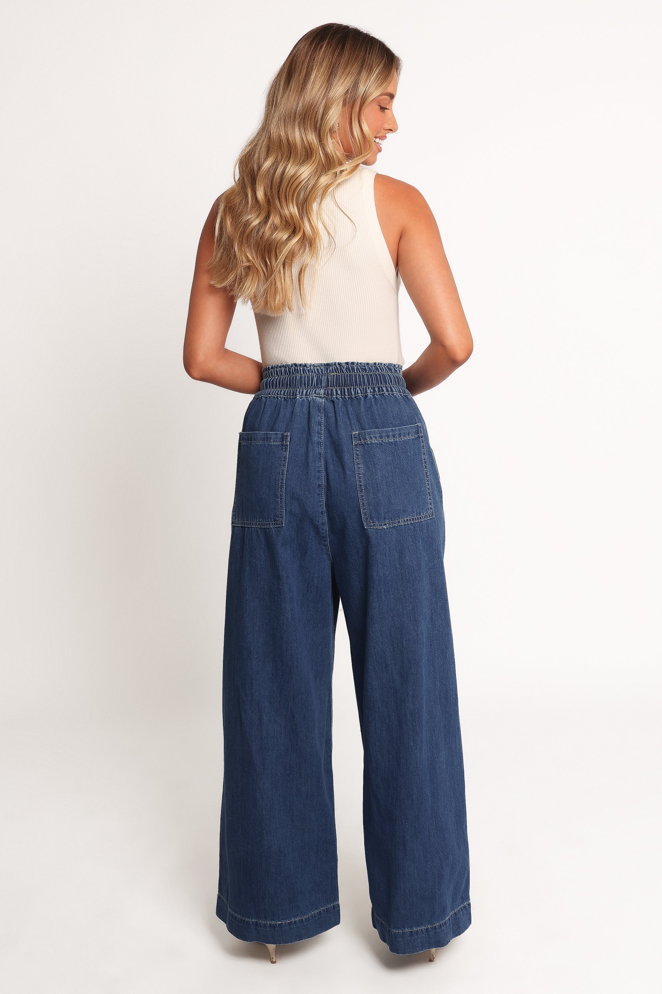 Jenni Wide Leg Pant - Denim