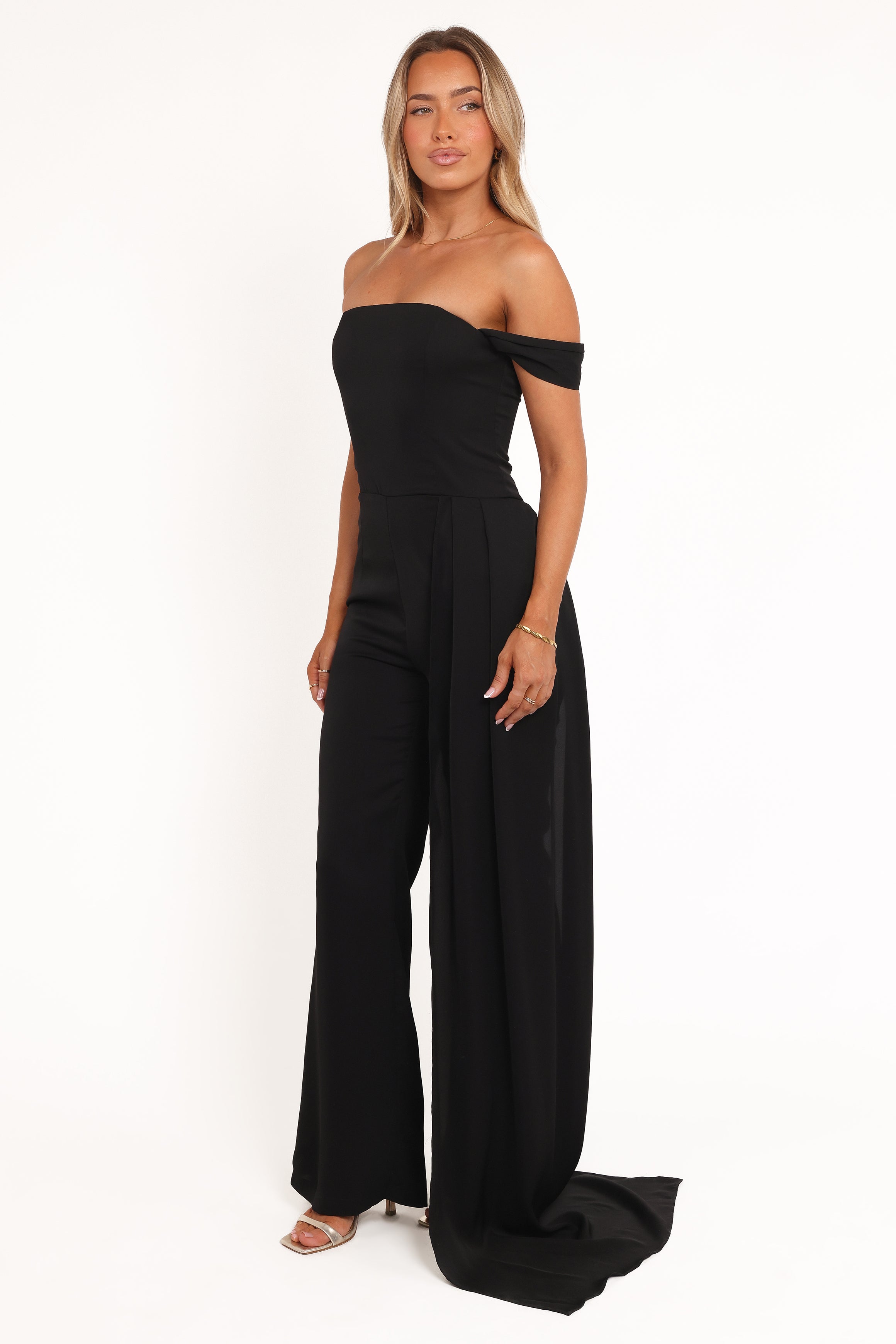 Jenny Off Shoulder Jumpsuit - Black