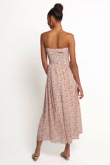 Jody Strapless Maxi Dress - Floral