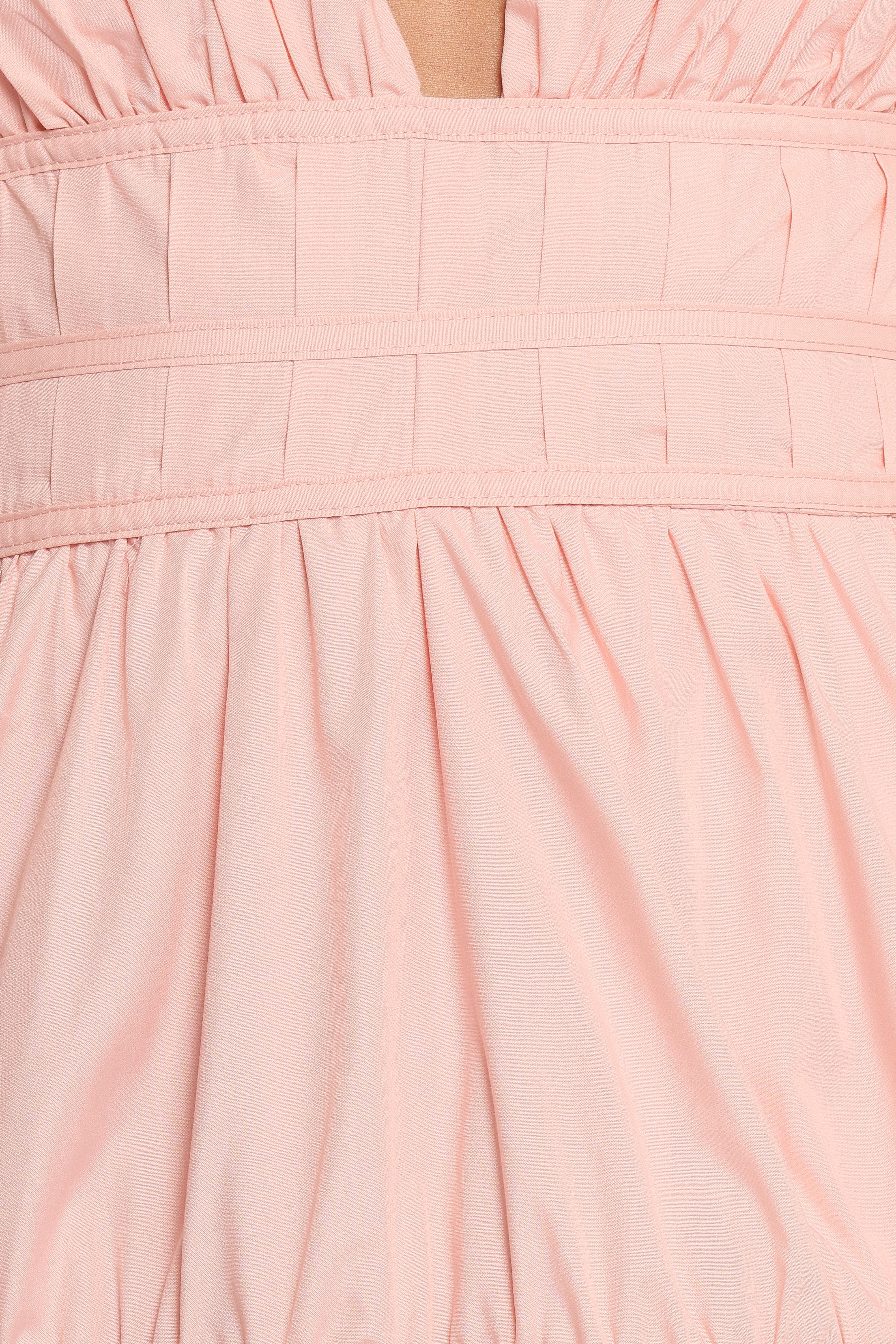 Joedy Puff Sleeve Midi Dress - Pale Pink