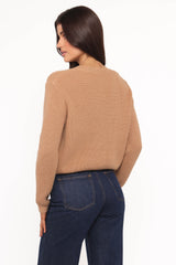 Jones Rosette Cardigan - Mocha