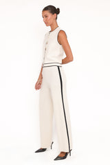 Jules Knitted Pant Set - White